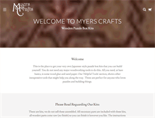 Tablet Screenshot of myerscrafts.com